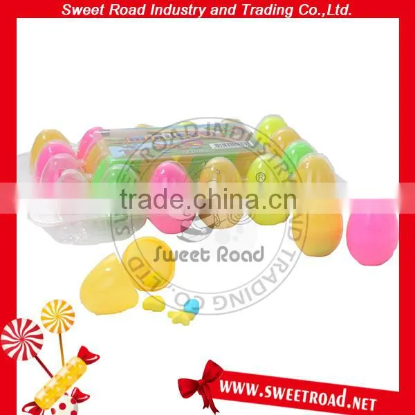 Plastic Surprise Egg Shaped Toy Candy for Kids