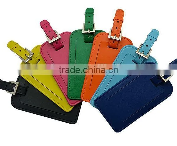 Promotional Fashion Custom PU Leather Travel Personalized Business Travel Leather Luggage Tags photo-2