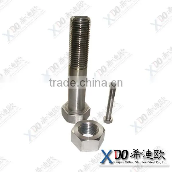 China Supplier Hastelloy C22 Stainless Steel Half Thread Hex Bolts M40 photo-3