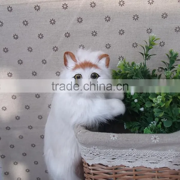 Pure Handmade Lifesize Best Selling Christmas Decoration Plush Animal Cat photo-3