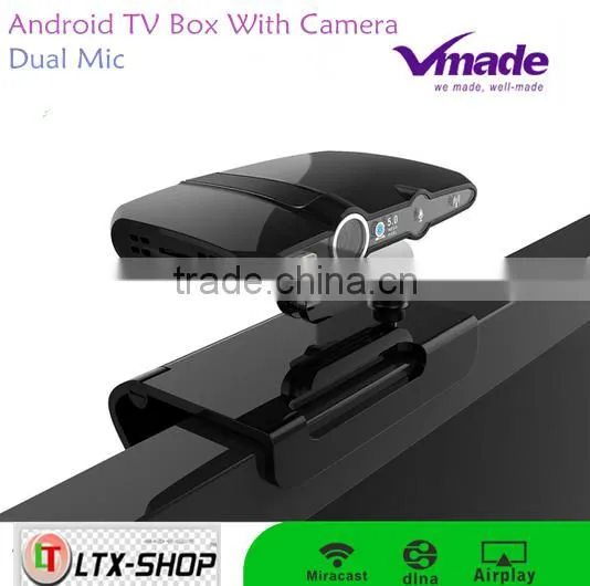 Hot-selling Android TV Box With 5.0 Camera OTT Box 5.0MP Camera MIC Website Quad Core H3 Allwinner Android TV Box photo-3