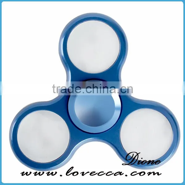 Whoesale LED Design Metal Alloy Gyro Hand Toy Crazy Finger Fidget Spinner photo-4