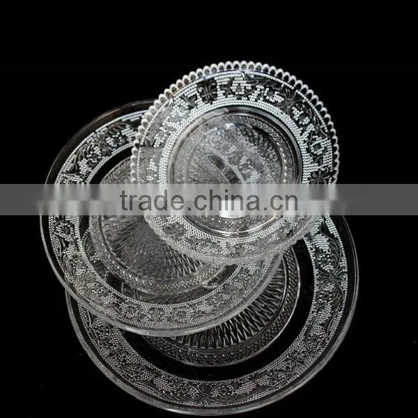 Glass Fruit Food Plate Set for Party Household photo-3