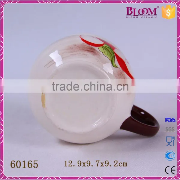 Handmade Craft Round Shape Ceramic Mug With Lid photo-6