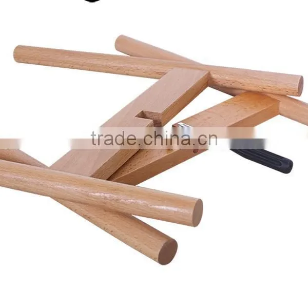 Walnut / Beech Wood Stand With Smooth Matte Pot Concrete Planter Pot photo-2