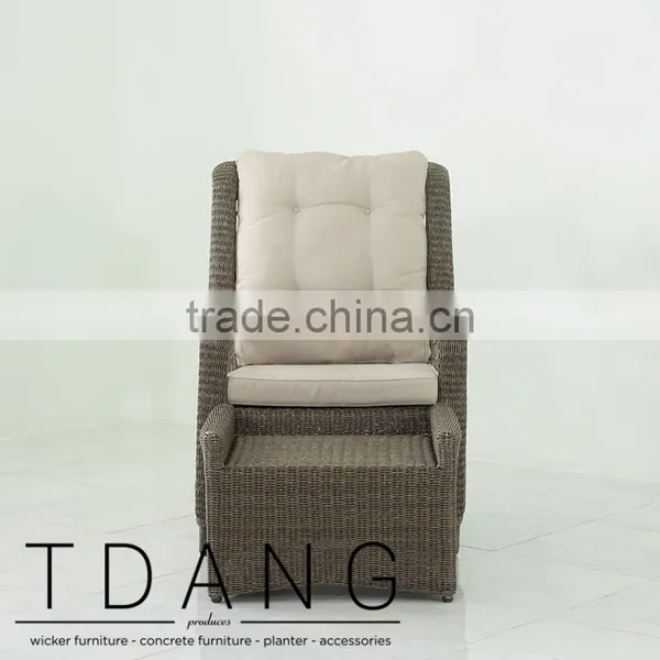 Elise Relax Wicker Chair With Ottoman - Outdoor Rattan Furniture photo-4