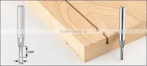 TCT WOODWORKING ROUTER BITS - Inserted Solid Carbide Straight Bits-1 Flute