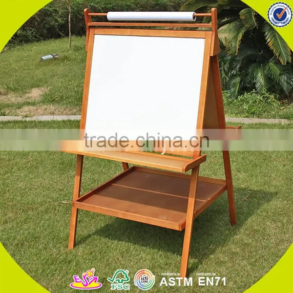 2017 Wholesale Kids Wooden Double Sided Ease Portable Children Wooden Double Sided Easel Best Wood Double Sided Easel W12B104 photo-4