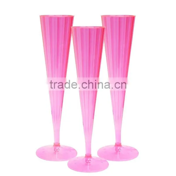 High Quality Unbreakable Clored Champagne Flut , Party Supply Long Stem Chamgne Glass for Holiday Decoration photo-2