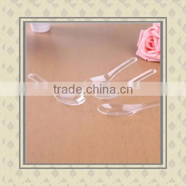 Custom Hot Sell Food Grade Plastic Clear Disposable Spoons/OEM Promotional Disposable Plastic Spoons Maker photo-2