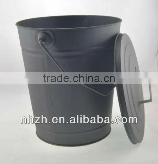 Kitchen Middle Matte Black Iron Bucket photo-3