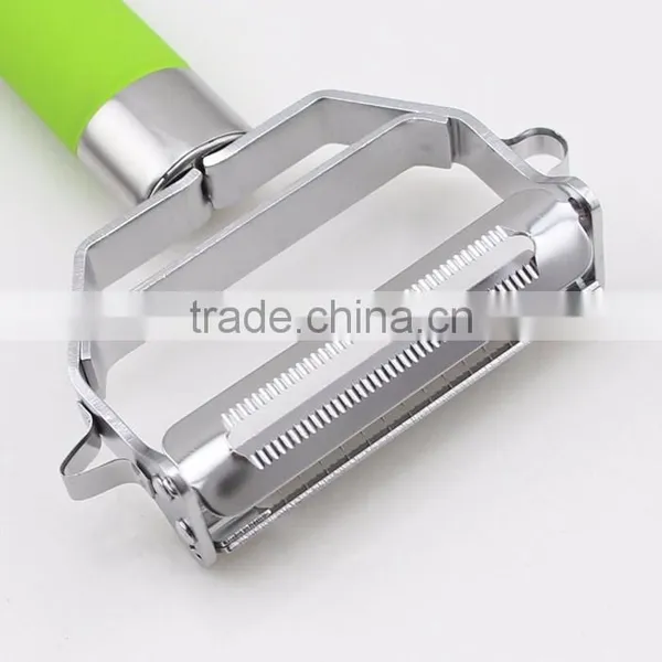 Hot Sale Two Blades Green Rubber Handle Peeler photo-6