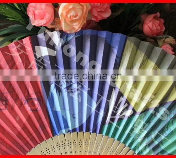 Best Selling Bamboo Paper Fan With Two Sides Printing photo-2