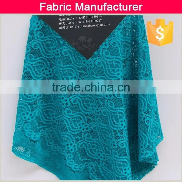 2015 Cicheng Fashion Wholesale Knitted Solid Bridal Lace Fabrics photo-5