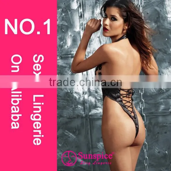 2015 Hot Sales Fashionable Style Mature Women Latex Lingerie Pics Leather Lingerie Sex Girls Black Leather Sexy Leather Fetish photo-2