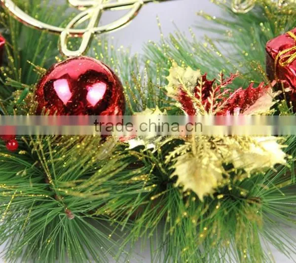 HFR-T331 Plastic Indoor Christmas Wreaths 2014 Wholesale Artificial Christmas Wreaths photo-6