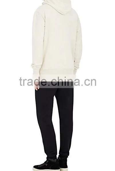 Gusseted Zip Vent High Neck Split Kangaroo Pocket Cotton-blend French Terry Asymmetric Zip-front Hoodie photo-3
