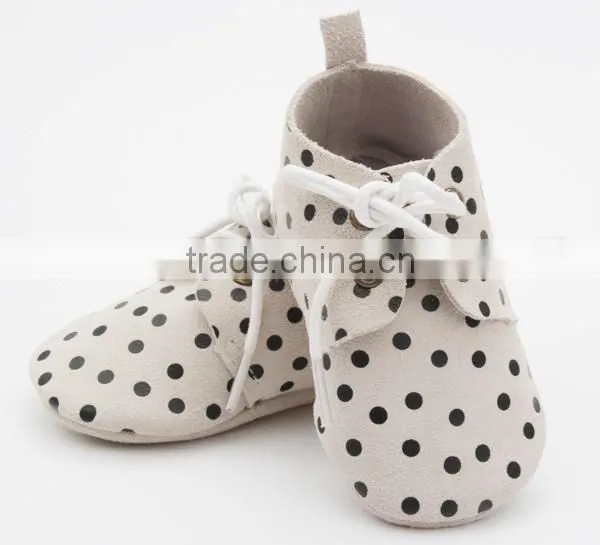Dark Spot Cheap Leather Shoes Leather Flat Infant Shoes photo-2