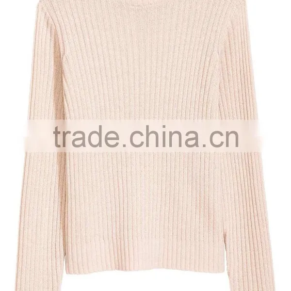 Slim Fitted Tightly Knitted Blank Design Medium High Neck Women Knitwear photo-4