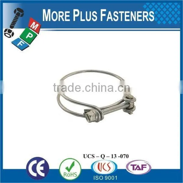 Made in Taiwan Stainless Steel Thin Hose Clamp Flexible Hose Clamp Double Wire photo-5