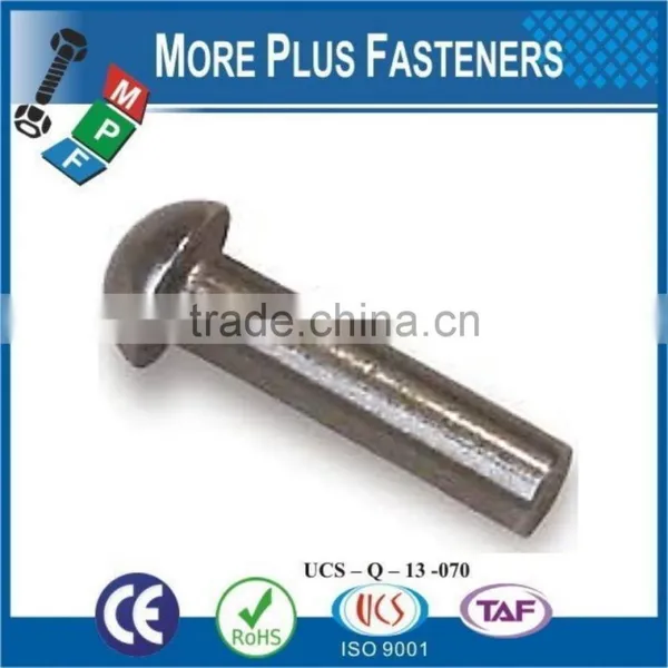 Made in Taiwan Aluminum Copper Solid Steel Plain Round Head Rivet photo-5