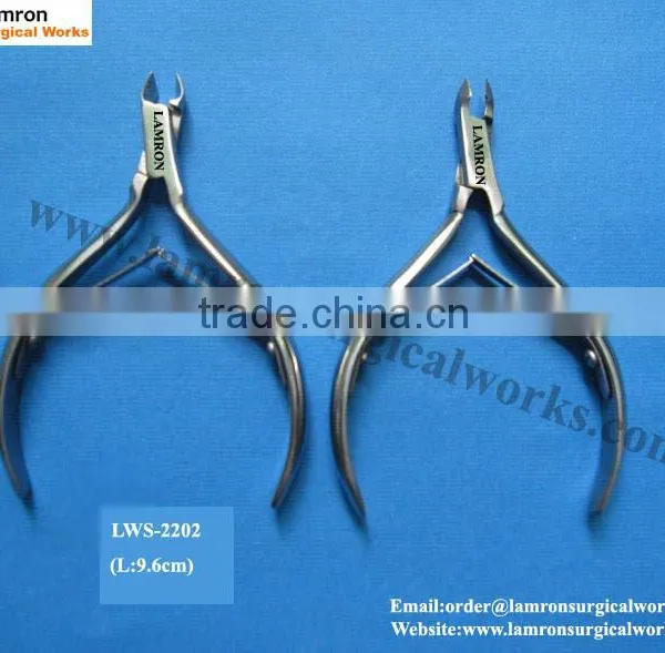Stainless Steel Double Spring Action Cuticle Nail Nipper 10cm