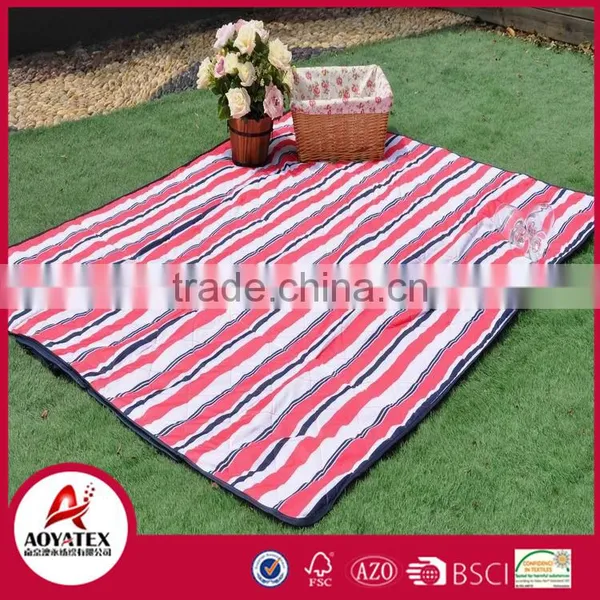 Handbag Style 100% Cotton Waterproof Outdoor Picnic Blanket photo-5