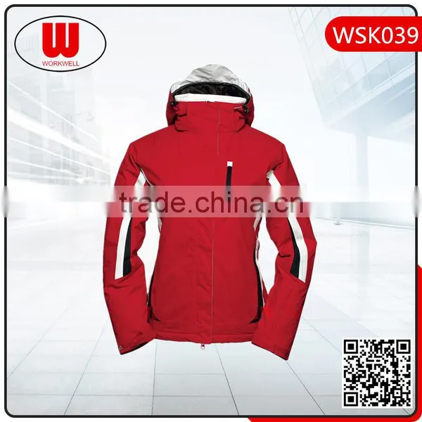 Red and White Snowboard Winter Jacket