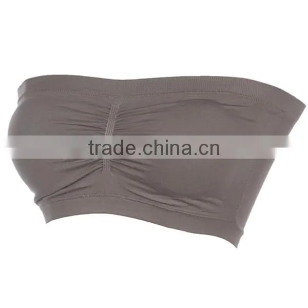 Seamless Spandex Layering PADDED BRA BANDEAU Crop Tube Top Strapless ONE SIZE-2 photo-2