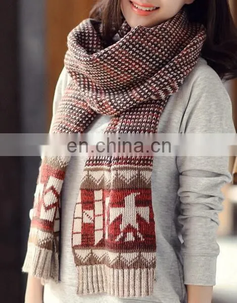 Faux Woolen Paisley Oblong Women Scarves Solid Warmer Scarf photo-3