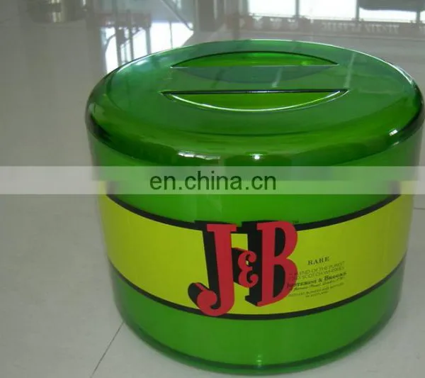 Custom New Design Round ps Cooler Ice Bucket With Lid Clear photo-3