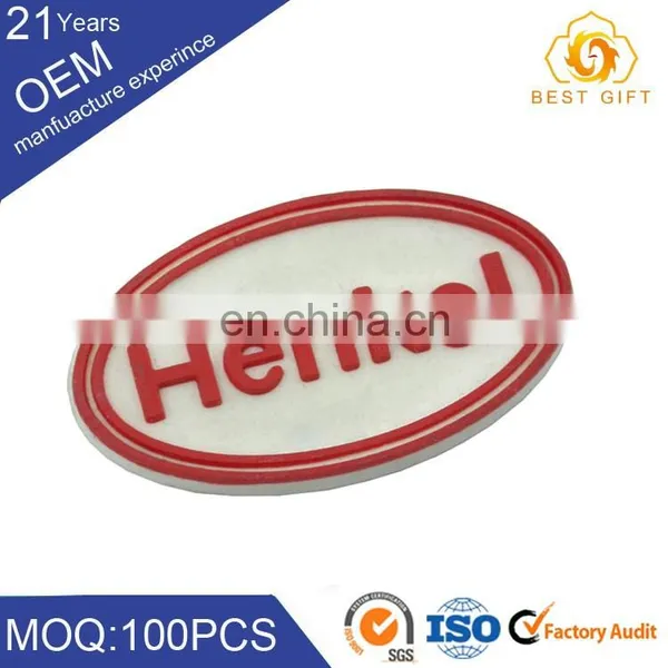Custom name patch bags rubber pvc logo badge
