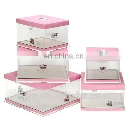 2015 Transprent Pvc Cake Box With Paper Cap photo-3