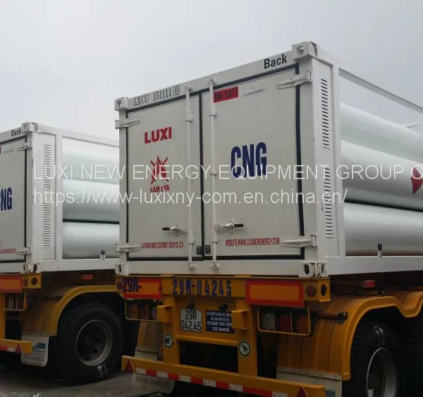China Famous Brand CNG Jumbo Tube Skid Trailer CNG Tube Skid Container Cylinder photo-2