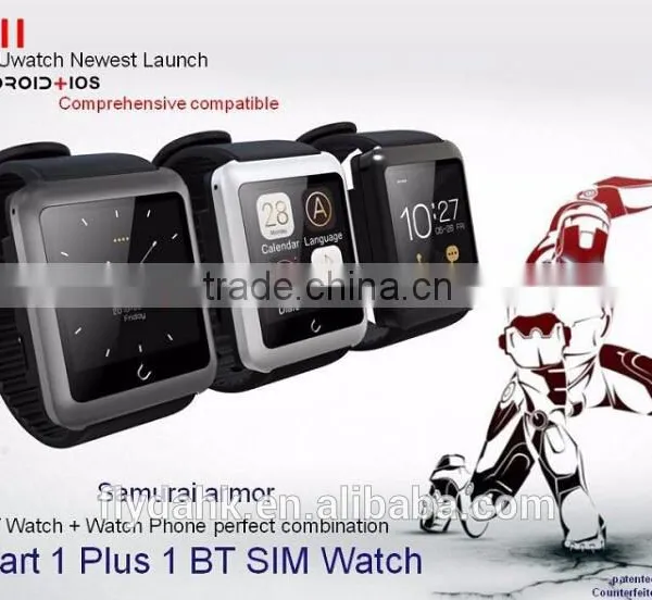1.54" Capacitive Touch Screen Smart Watch With Bluetooth 4.0 Smart Watch U11 Uwatch Wristwatch U11 Watch Phone.