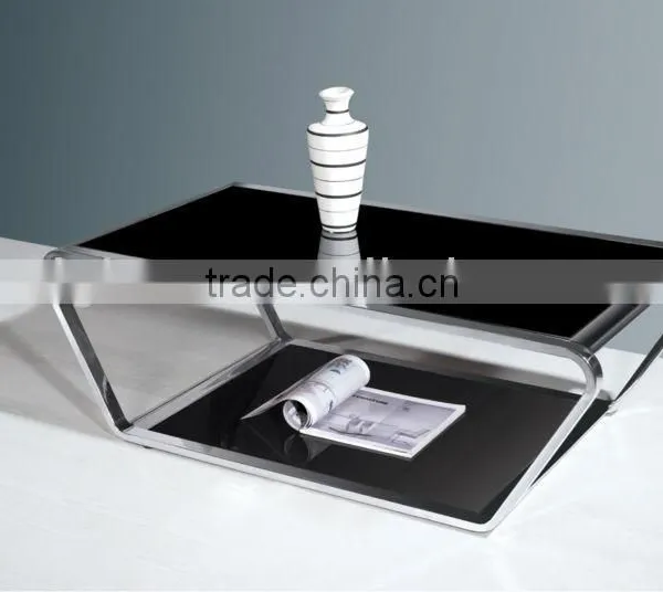 Bent glass coffee table