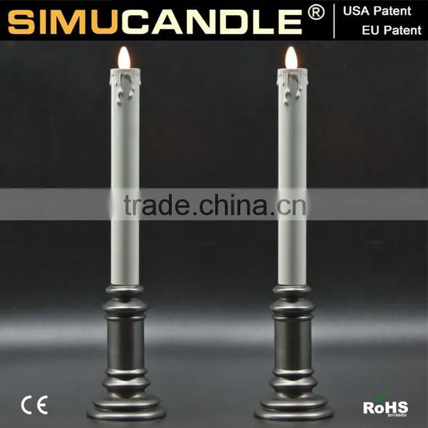 Moving Wick Taper LED Candle in Candles With Remote and With USA and EU Patent photo-3