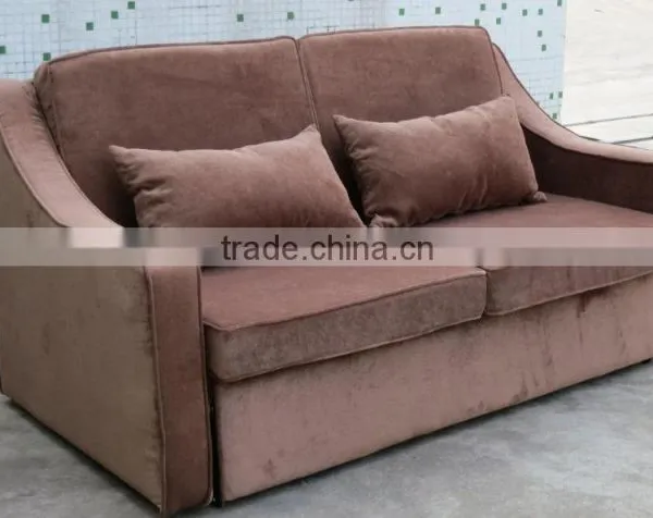 Modern Convertible Bending Wood Hotel Fabric Sofa Bed photo-3