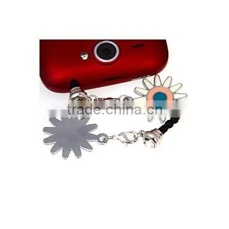 Customized Hand Enamel Mobile Phone Stainless Steel Anti Dust Plug Jewelry photo-4