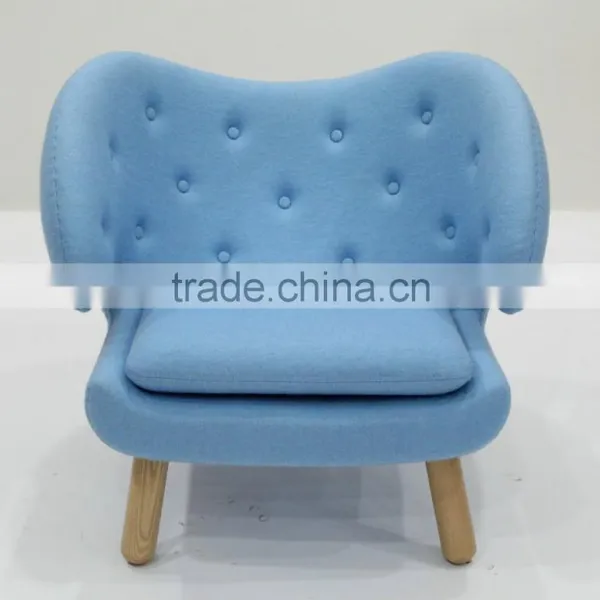 Replica Fiberglass Material Elegant Grace Cashmere Finn Juhl Pelican Chair With Solid Wood Frame photo-5