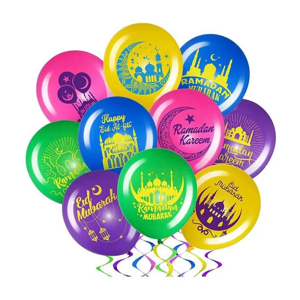 Wholesale Happy EID Party Decoration Latex Ballon Globos Custom Printed Ramadan Mubarak Globo Balloon photo-6