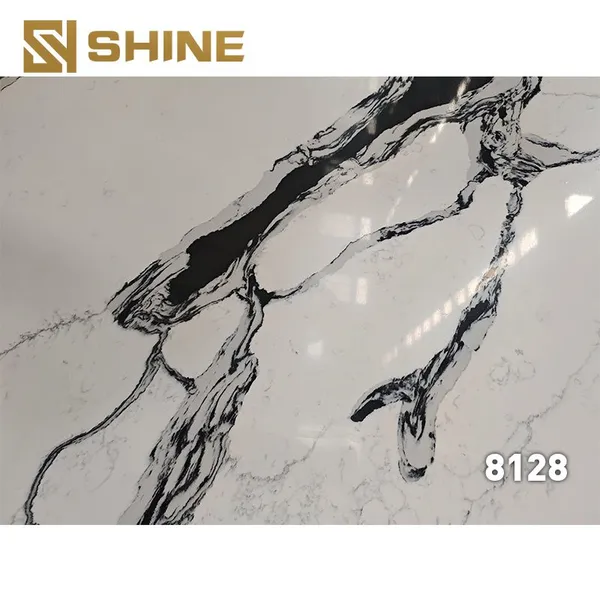 Modern Artificial Polished Kitchen Countertop Quartz Top photo-3