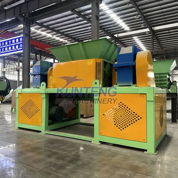 Waste Cardboard Wood Metal Double Shaft Crushing Machine Car Waste Rubber Multifunctional Shredder Machine