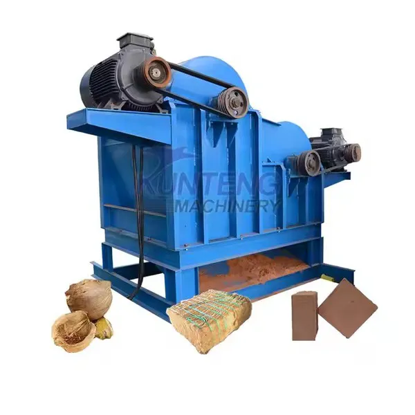 Coconut Husk Processing Line Coconut Fiber Making Defibering Extracting Machine EPC