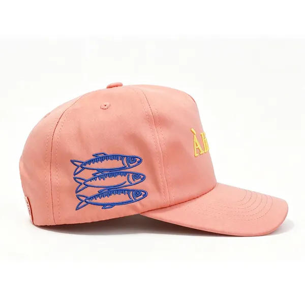 5 Panel Unstructured Baseball Cap 3D Embroidery Logo Baseball Caps Custom Baseball Hat With Private Label photo-4