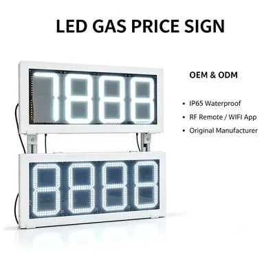 Wholesale Outdoor 16inch 8inch 10inch Gas Station Led Oil Price Sign  Remote Controller Price WiFi APP Control Display  ,