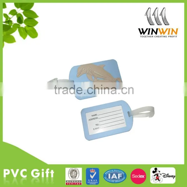 2016 Hot Sale OEM Wholesale 3D Fine Quality Soft PVC Luggage Tag photo-3