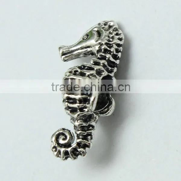 Lead Free Nickle Free Zinc Alloy Pdora Seahorse Jewelry Hole Beads for Bracelets and Necklace photo-2