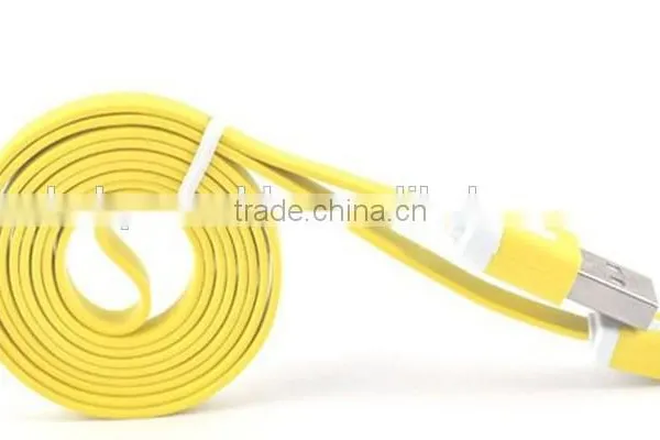 Best Quality Flat Noodle Mobile Micro Phone USB Charger Cable photo-4