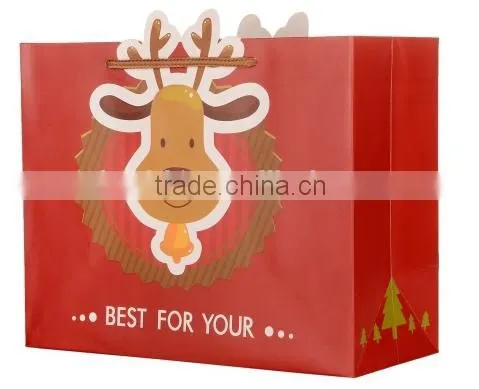 Fancy Elk Paper Shopping/Gift Bag With Handle For Christmas photo-3
